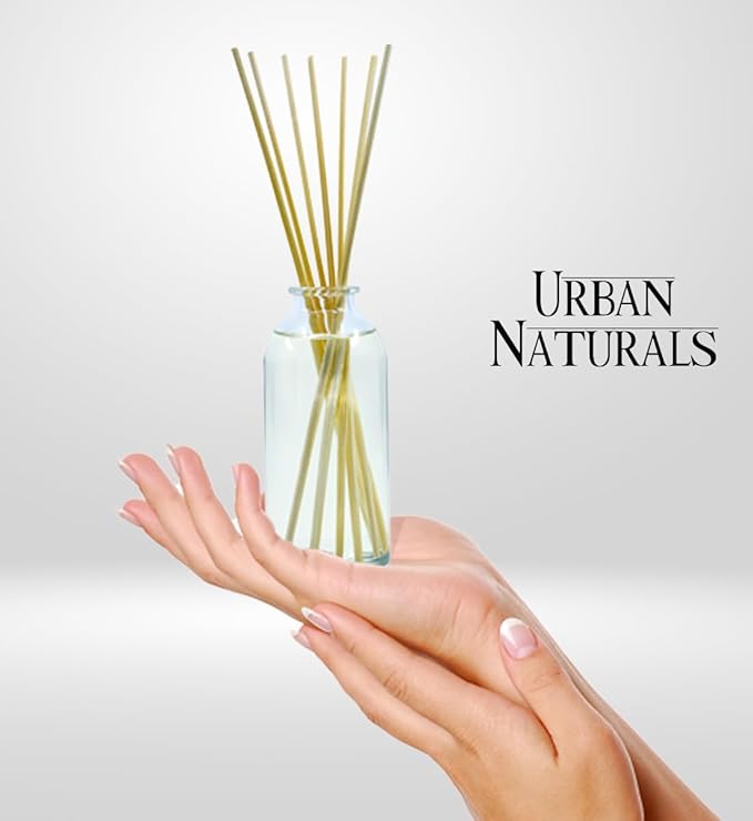 Urban Naturals Cedarwood & Vanilla Reed Diffuser Set | Made with Essential Oils & Real Botanicals | Cedar, Vanilla, Oak and Moss | Made in the USA