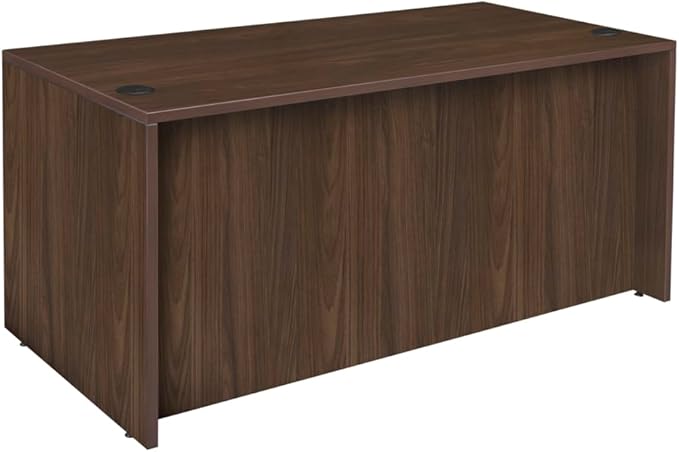 Regency Legacy 66 x 30 in. Office Desk with Double Full Pedestal- Neo Walnut