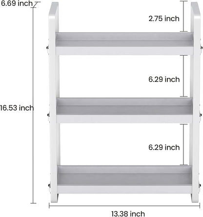 Bathroom Counter Organizer,Bathroom Countertop Organizer,Counter Shelf,Countertop Storage,Organization and Storage,Makeup Shelf,Sink Caddy(Grey 3 Tier)
