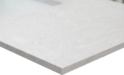 MSI Drifting Fog Vanity Top with Under Mount Rectangle Ceramic Sinks, Engineered Marble Stone, 4" CC Faucet Holes, 49"X22"