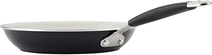 Rachael Ray Cucina Ceramic Cookware Set - 13 Pieces - Ceramic Pots and Pans Set w/Nonstick Frying Pans, Saute Pan, Saucepans, Stockpot, Lids, Pan Protectors - Peppercorn