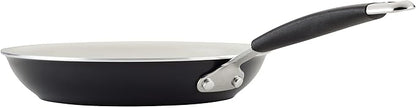 Rachael Ray Cucina Ceramic Cookware Set - 13 Pieces - Ceramic Pots and Pans Set w/Nonstick Frying Pans, Saute Pan, Saucepans, Stockpot, Lids, Pan Protectors - Peppercorn