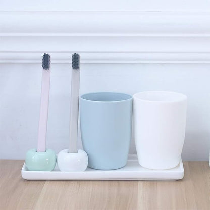 Ceramic Vanity Tray Small Rectangle, Bathtub Tray Bathroom Organizer, Cosmetics Holder for Tissue Candle Towel Plant Jewelry Ring Dish Dresser Perfume Shampoo-White(2 Pcs)(Large)
