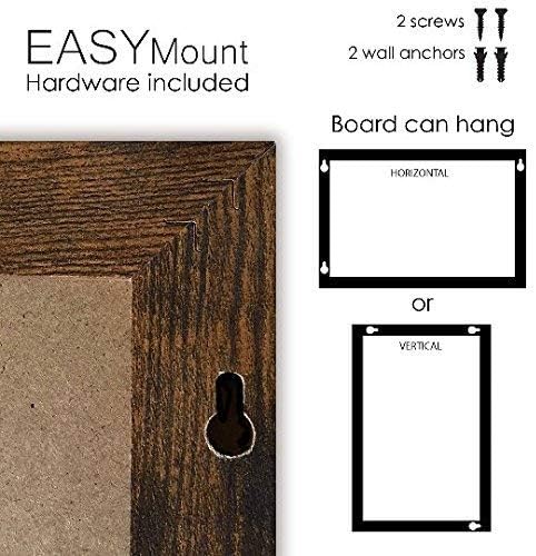 Loddie Doddie Wood Chalkboard Calendar - 18 x 22 in, Rustic Frame, Wall Mount - Magnetic Board for Wall - Menu Board for Kitchen - Hanging Chalkboard Sign