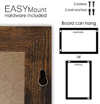 Loddie Doddie Wood Chalkboard Calendar - 18 x 22 in, Rustic Frame, Wall Mount - Magnetic Board for Wall - Menu Board for Kitchen - Hanging Chalkboard Sign