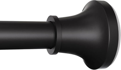 STARLATTA Adjustable Shower Curtain Rod 31-104 Inch, Never Rust Stainless Steel Black Tension Rod, 1" Heavy Duty No-Drill for Bathroom, Kitchen & Closet