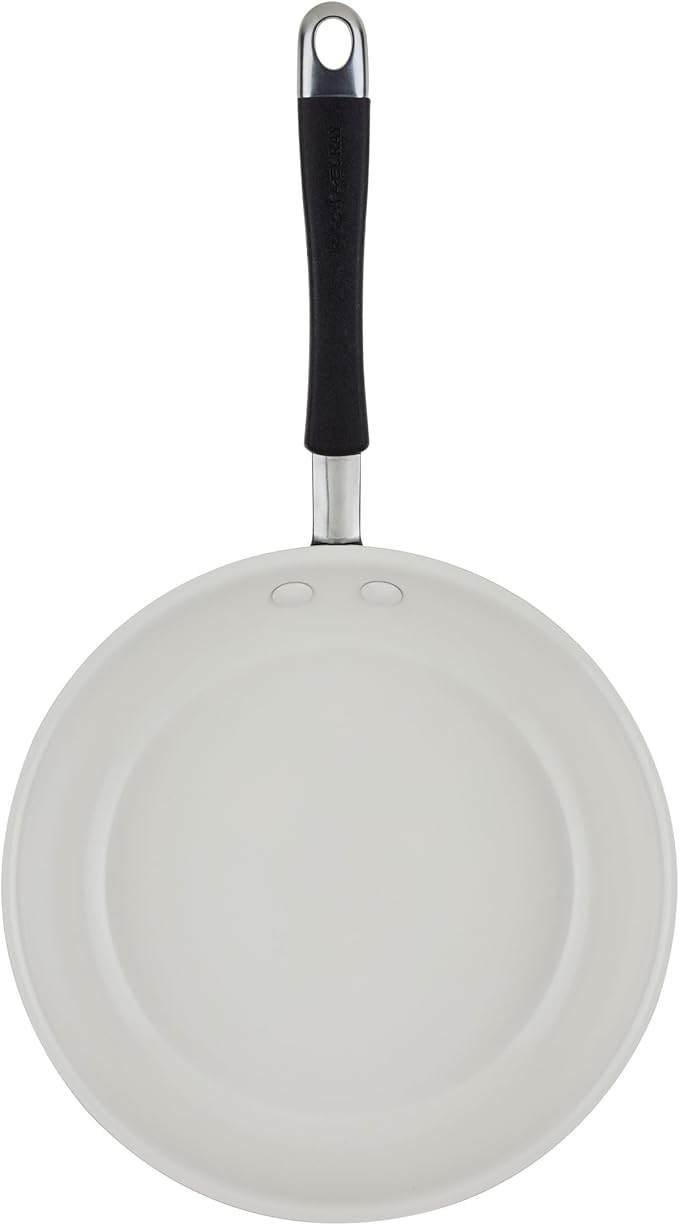Rachael Ray Cucina Ceramic Cookware Set - 13 Pieces - Ceramic Pots and Pans Set w/Nonstick Frying Pans, Saute Pan, Saucepans, Stockpot, Lids, Pan Protectors - Peppercorn