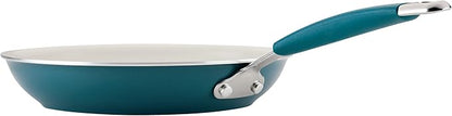 Rachael Ray Cucina Ceramic Cookware Set - 13 Pieces - Ceramic Pots and Pans Set w/Nonstick Frying Pans, Saute Pan, Saucepans, Stockpot, Lids, Pan Protectors - Marine Blue