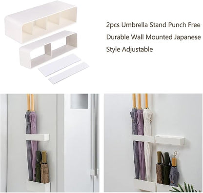 Umbrella Stands for Entryway, Umbrella Rack Stand Holder with Drip Tray, Height Adjustment Space Saving Organizer for Hotel Hallway Home Office(COLOR:White)