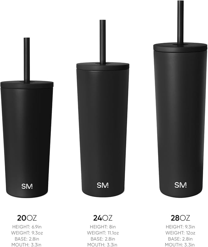 Simple Modern Classic Tumbler with Lid and Straw | Insulated Iced Coffee Cup Reusable Stainless Steel Water Bottle Travel Mug | Gifts for Women Men Her Him | 24oz | Maui