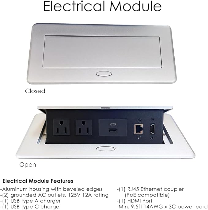 SKUTCHI DESIGNS INC. 4 Person Collaboration Table | Face-to-Face Desk | 36x66 All Laminate Team Desk with Double Power and Data Units | White Cypress and Silver
