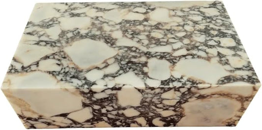 Genuine Marble Block Coffee Table - Calacatta Viola Marble