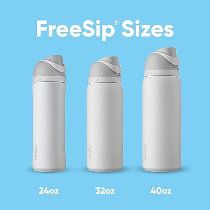 Owala FreeSip Insulated Stainless Steel Water Bottle with Straw for Sports, Travel, and School BPA-Free Sports Water Bottle, 24 oz, Surfs Edge | Insulated, with Straw, for Sports, Travel, and School, BPA-Free