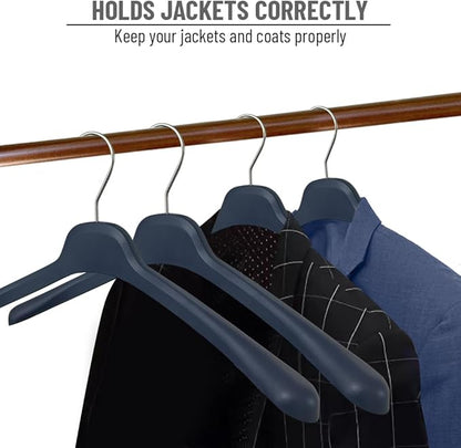 All Hung Up Hangers Plastic Coat Hangers, Clothes Hangers (Navy Blue, 100pk)
