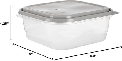 GoodCook EveryWare Extra Large Square Food Storage Container, 2 Pack, BPA Free