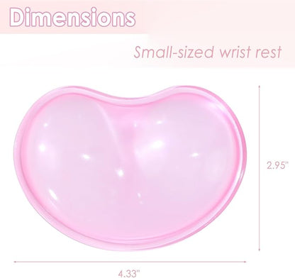 Soft Mouse Wrist Rest Pad Comfortable Cool Silicone Gel Ergonomic Cushion Small-Sized Hand Pain Relief Support Pad with Gel-Filled for Laptop Computer Office & Home (Light Pink)