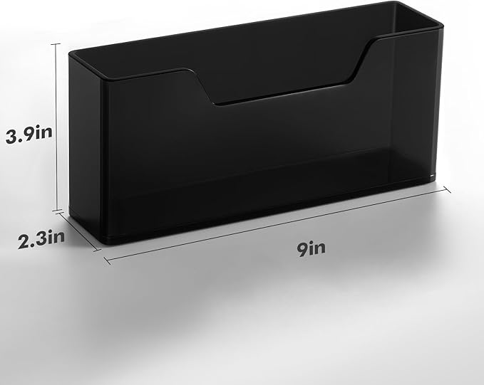Acrylic Guest Towel Holder for Bathroom, Clear Waterproof Splashing Vertical Napkin Holder for Kitchen, Disposable Hand Towel Holder, Modern Dining Table Napkin Tray for Home, Hotel, Office-Black