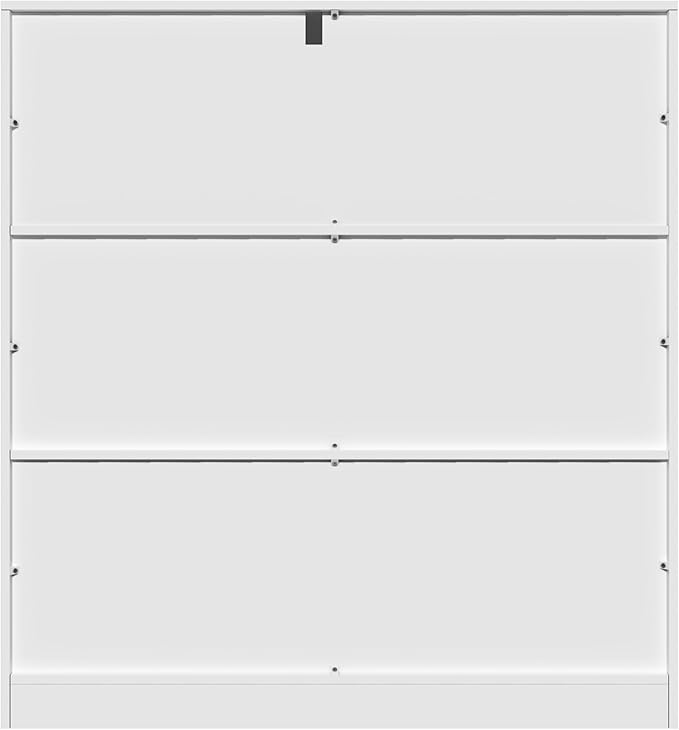 7-Cube Wooden Bookshelf with Base,3-Tier Freestanding Open Storage Organizer,Multi-Functional Bookcase for Living Room,Bedroom,Study and Office (White, 7-Cube)