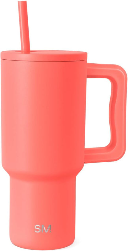 Simple Modern 30 oz Trek Tumbler with Handle and Straw Lid | Cup Holder Friendly Insulated Stainless Steel Travel Mug | Honolulu