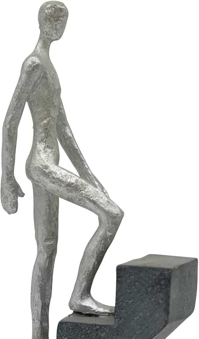 Vaudagio Modern Desk Decor 'Top of The Rock' - Abstract Sculpture 11" as Motivation - Modern Home Decor Figure Made of Marble Resin - Aesthetic Statue for Living Room & Office décor as a Gift
