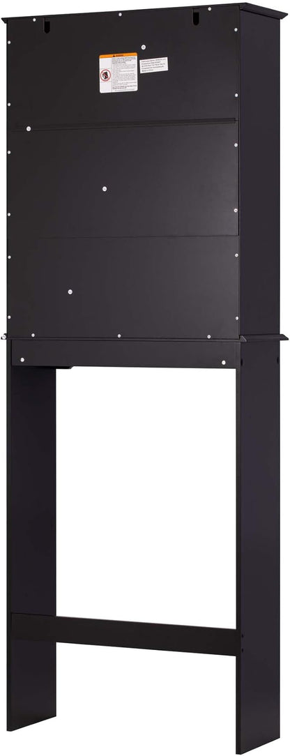Spirich Over The Toilet Cabinet for Bathroom Storage, Above Toilet Storage Cabinet with Doors and Adjustable Shelves, Espresso