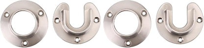 Knape & Vogt Closet Pro HD CD-0010-BN Heavy Duty Closet Pole Sockets, Brushed Nickel (Pack of 2)