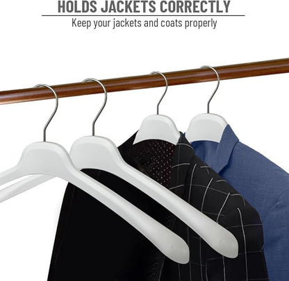 All Hung Up Hangers Plastic Coat Hangers, Clothes Hangers (White, 100pk)