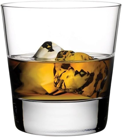NUDE Whiskey Glasses Set of 4 – Highlands 12.5 oz Premium Lead-Free Crystal Old Fashioned Rocks Glasses for Whisky, Scotch & Bourbon – Heavy Base, Dishwasher Safe Barware Luxury Gift Set