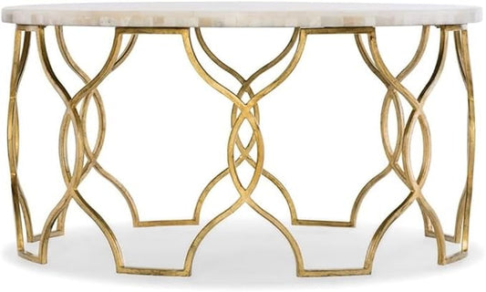 Hooker Furniture Melange Corrina 36" Round Coffee Table in Gold