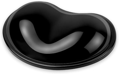 Soft Mouse Wrist Rest Pad Comfortable Cool Silicone Gel Ergonomic Cushion Small-Sized Hand Pain Relief Support Pad with Gel-Filled for Laptop Computer Office & Home (Black)