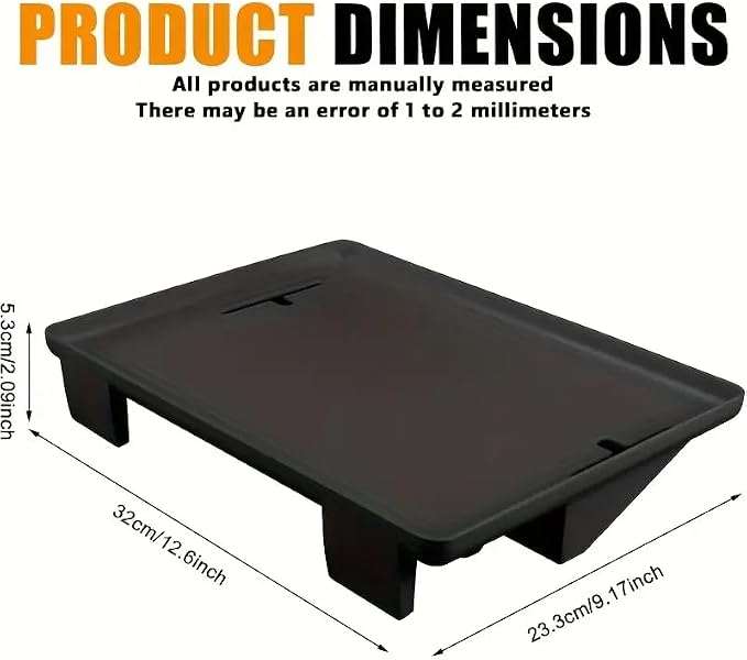 Bedside Shelf for Dorm Room Bunk Bed & Top Bunk, College Dorm Room Essentials, Bedside Caddy, Clip on Floating Desk Tray, Bed Side Table Storage, Loft Nightstand Decor - Cable Catch, Black