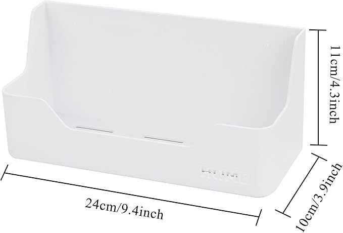 Bedside Shelf,Small Plastic Wall Mounted Adhesive Storage Caddy Shelf Organizer Accessory for Cell Phone,Reading Glasses,Remote Control,Earphone | Great for Home,Office,Dorm (Box Type)