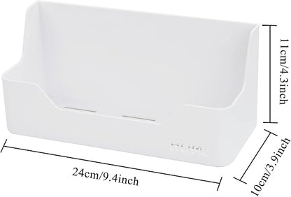 Bedside Shelf,Small Plastic Wall Mounted Adhesive Storage Caddy Shelf Organizer Accessory for Cell Phone,Reading Glasses,Remote Control,Earphone | Great for Home,Office,Dorm (Box Type)