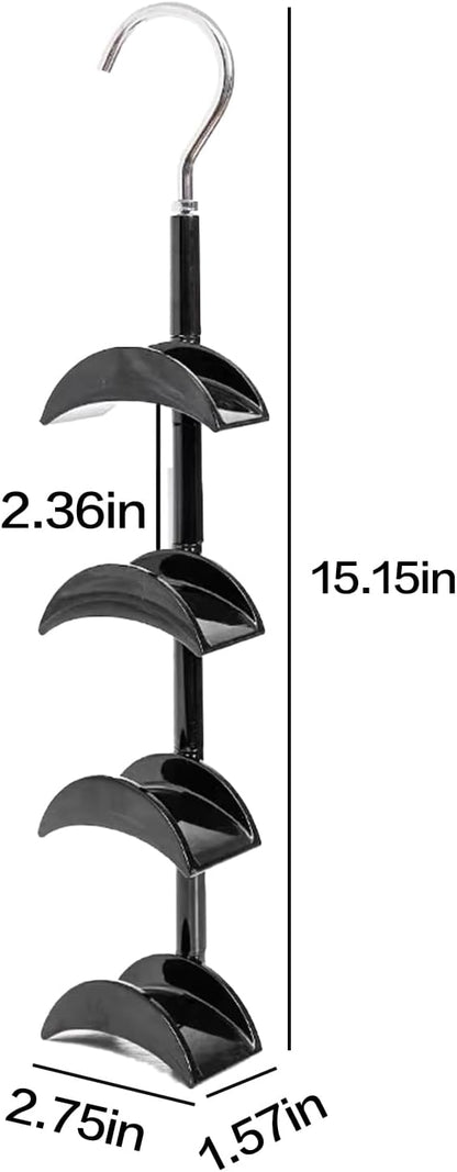 Purse Organizer Purse Organizer for Closet Purse Hanger-360 °Rotation,Curved Design, No Fear of Deformation of The Bag Strap，Premium and Smooth Purse Hook (Black 1 Piece)