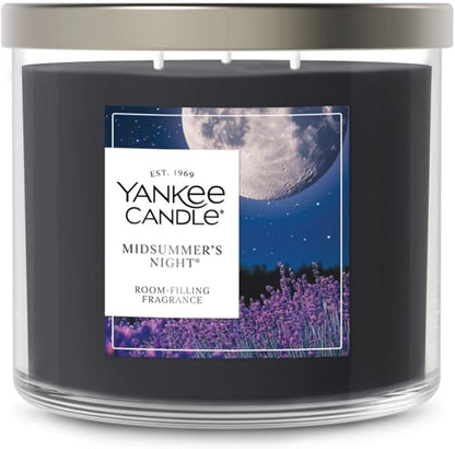 Yankee Candle Mid Summer's Night Scented Candle, 14.5oz 3-Wick Candle Jar with up to 40 Hours Burn Time, Giftable