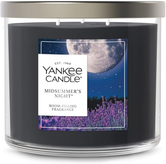 Yankee Candle Mid Summer's Night Scented Candle, 14.5oz 3-Wick Candle Jar with up to 40 Hours Burn Time, Giftable