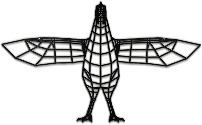 SIGNLEADER Metal Wall Art Decor Flying Bird Minimalist Modern Abstract Wall Sculpture Hangings Home Decoration for Living Room, Bedroom, Bathroom, Kitchen - 30" Black