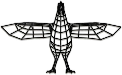 SIGNLEADER Metal Wall Art Decor Flying Bird Minimalist Modern Abstract Wall Sculpture Hangings Home Decoration for Living Room, Bedroom, Bathroom, Kitchen, Outdoor - 36" Black
