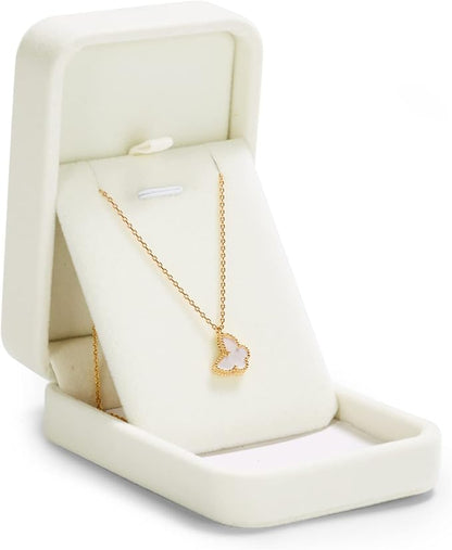 Oirlv Velvet Pendant Storage Box White Jewelry Packaging Gift Box Showcase