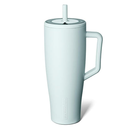 BrüMate Era 40 oz Tumbler with Handle and Straw | 100% Leakproof Insulated Water Bottle Tumbler with Lid and Flexible SoftSip Straw | Made of Stainless Steel | Cup Holder Friendly | 40oz (Blue Agave) | with Handle, and Straw, 100% Leakproof, Insulated,...