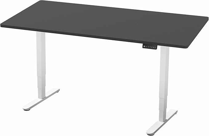 VIVO Electric 71 x 36 in Dual Motor Sit Stand Desk, Memory Height Adjustment, 2B Series, Black Top White Frame, DESK-KIT-2W7B-36
