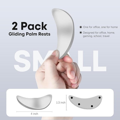 JIKIOU Right-Handed Truly Ergonomic Wrist Rest for Mouse 2 Pack, Carpal Tunnel Support, Pain Relief, Anti-Fatigue, Easy Glide, Office Computer Laptop Gaming (Right-Handed-Grey)
