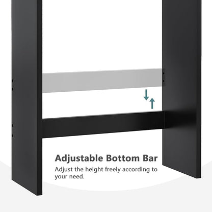 Over The Toilet Storage Cabinet, Over The Toilet Storage with Adjustable Shelf and Double Doors, Above Toilet Storage Cabinet for Bathroom Storage Over Toilet Bathroom Organizer (Black)