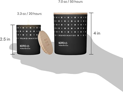Skandinavisk KOTO 'Home' Mini Scented Candle. Fragrance Notes: Vanilla Beans and Dried Orange Peel, Amber and Leather. 2.3 oz.