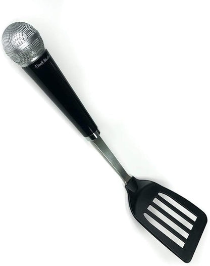 Rise8 Studios Rockstar Microphone Spatula - Fun Kitchen Gadget for Singers & Music Lovers - Funny Novelty Cooking Utensil for Kitchen Rockstar