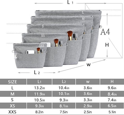 VANCORE Purse Bag Organizer Insert with 13 Pockets, Handbag and Tote Bag Inside Shaper with Zipper