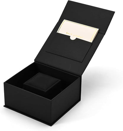 Oirlv Velvet Ring Gift Box with Exquisite Outer Packaging, Wedding Proposal Engagement Ring Box, Birthday Present Gift Box with Blank Greeting Card（Black）