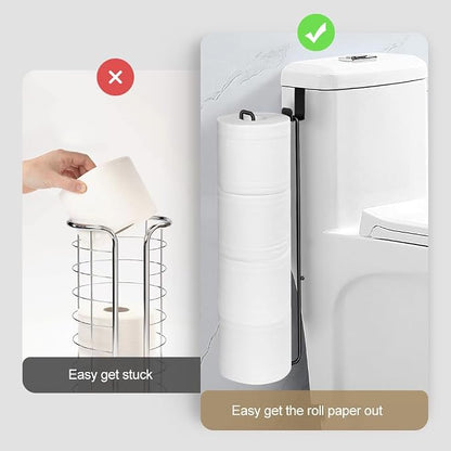 Black Over The Tank Toilet Paper Holder for 4 Roll Tissue,Bathroom Toilet Paper Roll Storage Holder Wall Mount Brushed Nickel,Metal Hanging Toilet Paper Holder Dispenser,Organizer 2pcs