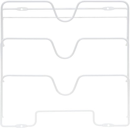 Household Essentials White Steel Door Mount Lid Rack