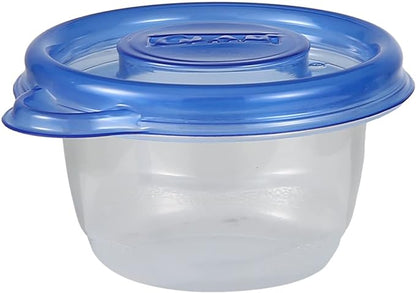 Glad GladWare Mini Round Food Storage Containers with Lids, Small BPA Free Reusable Plastic Snack Containers with Lock Tight Seal for Lunch, Portion Control, and On the Go, 4 Oz, 8 Count